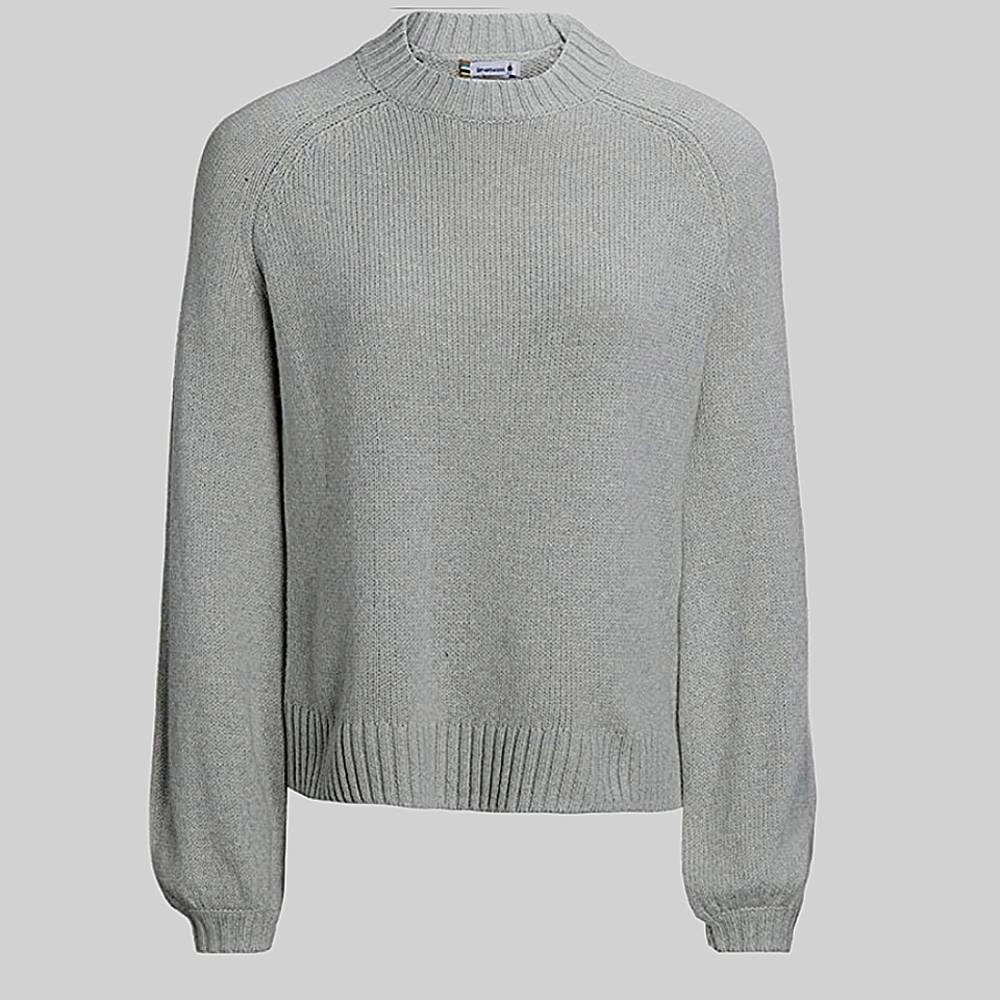 NWT Smartwool Women's Cozy Lodge Bell Sweater Small (S) Light Gray/Ash Heather